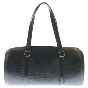 Louis Vuitton Epi Soufflot Handbag Black Noir Leather